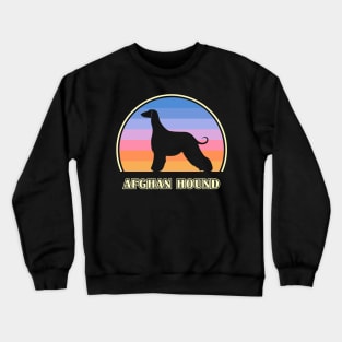 Afghan Hound Vintage Sunset Dog Crewneck Sweatshirt